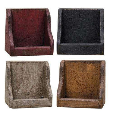 Aged Wood Shaker Holder - Black - The Fox Decor